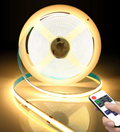 Dimmable COB LED Strip with Double-sided Tape and Remote Controller 5M